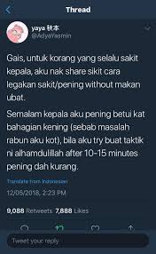 Untuk mengatasi keluhan sakit kepala, banyak orang selama ini langsung mengambil obat. Cara Melegakan Sakit Kepala Dan Pening Tanpa Ubat Sayidahnapisahdotcom