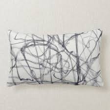Black And White Lumbar Throw Pillows Fun Modern Painted Lines Black And White Lumbar Pillow Zazzle Com Throw Pillow Styling Pillows Paint Line