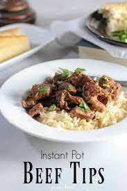 How To Make Easy Instant Pot Beef Tips Recipe Beef Tips And Rice Instant Pot Beef Beef Tips