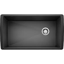 Kitchen faucets are also categorized according to their control designs. Blanco Diamond Undermount 32 5 In X 18 5 In Anthracite Black Single Bowl Kitchen Sink In The Kitchen Sinks Department At Lowes Com