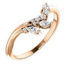 Elegant Diamond Contour Wedding Band Contour Wedding Band Diamond Wedding Bands Pink Diamond Engagement Ring