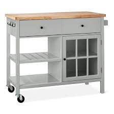 Windham Wood Top Kitchen Island Off White Threshold Grey Kitchen Island Kitchen Tops Kitchen Cart