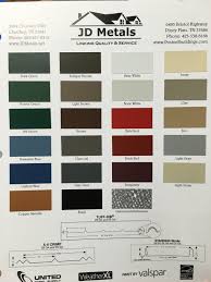 Englert Metal Roofing Color Chart