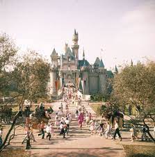 Guests Running Towards Sleeping Beauty Castle Disneyland Pictures Vintage Disneyland Disneyland Photos