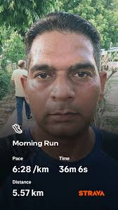 About 5K Easy paced Run this morning