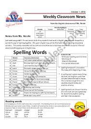 We did not find results for: Weekly Newsletter And Homework Grade 4 Esl Worksheet By Nicistout