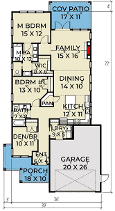This collection of home designs with 1. Under 40 Wide House Plan With 2 Or 3 Beds 280073jwd Architectural Designs House Plans