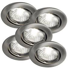 The reason why the sloped ceiling recessed can has one side longer is obviously to accommodate for the slope in the ceiling so that the light shines. 5x Recessed Ceiling Lights For Damp Rooms D 6 3 Cm Jupiter Etc Shop