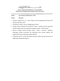 Maybe you would like to learn more about one of these? Soal Ujian Pendidikan Anti Korupsi Pdf