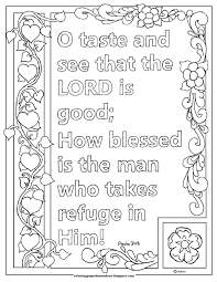 The illustration shows a girl looking into a mirror. Coloring Pages For Kids By Mr Adron Psalm 34 8 Print And Color Page O Taste And See That The Lord Is Good