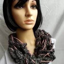 Steel Grey Bohemian Style Arm Knit Scarf