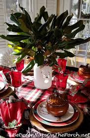 Woodland Christmas Table Setting With Magnolia Centerpiece Magnolia Christmas Decor Magnolia Centerpiece Christmas Table Inspo