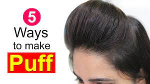 5 Easy Puff Hairstyles How To Make Perfect Puff Hairstyle Quick Hairstyles For Medium Thin Hair Youtube Hair Puff Medium Thin Hair Easy Hairstyles