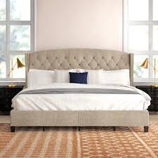 Porter linen woven king upholstered bed with footboard by tribecca home. Pin By Pamela Meyer On Master Bedroom In 2021 Upholstered Panel Bed Black Upholstered Bed Upholstered Platform Bed