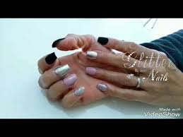 💅 uñas cortas color negro. Unas Acrilicas Negro Mate Glitter Efecto Espejo Manicuravip Com