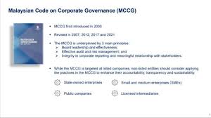 The malaysian code on corporate governance (mccg) 2017 is the fourth installation of the corporate governance code in malaysia. Faisal Malik Co Photos Facebook