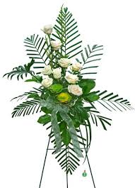 Sincere Devotion Standing Spray In Miami Beach Fl Miami Beach Flowers In 2020 Sympathy Flowers Funeral Flower Arrangements Flower Arrangements