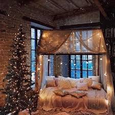 Sleep under the stars lights. 50 Cozy Festive Christmas Bedroom Decorations To Keep Up All Holiday Season Hike N Dip Christmas Decorations Bedroom Christmas Bedroom Christmas Room