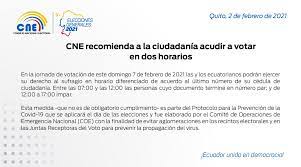 ¿buscas una cooperativa de transporte? Cnegobec On Twitter Importante Cne Recomienda A La Ciudadania Acudir A Votar En Dos Horarios Elecciones2021ec