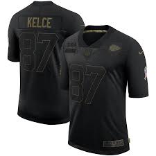 Get ready for game day with officially licensed kansas city chiefs jerseys, uniforms and more for sale for men, women and youth at the ultimate. Men S Nike Travis Kelce Black Kansas City Chiefs 2020 Salute To Service Limited Jersey