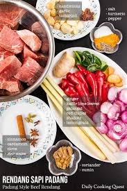 Semur daging sapi berkuah santan : Rendang Sapi Padang Padang Style Beef Rendang Recipe Daily Cooking Quest
