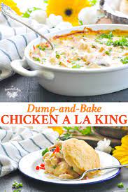 Dump And Bake Chicken A La King Recipe Chicken A La King Chicken A La King Recipes Chicken Recipes Casserole