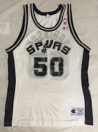 Vtg Rare White David Robinson 50 Spurs Champion Nba Jersey Size L 44 Admiral Thể Thao