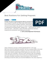 This increases the amount of nutrients and blood that flow to the placenta and to the baby. Best Positions For Getting Pregnant Pdf Human Reproduction Sexuality