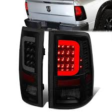 09 17 Dodge Ram 1500 2500 3500 Led L Bar Rear Brake Tail Lights Tinted Ram 1500 Tail Light Led Tail Lights