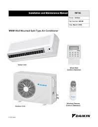 Daikin ac outdoor unit wiring diagram. Daikin Im796 Instruction Manual Manualzz
