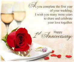 Happy marriage anniversary to u.god bless you and your family.i wish you an everlasting relationship between you and your husband.bye. 1st Anniversary Wishes Images For Relatives Wedding Anniversary Wishes 1st Marriage Anniversary Wishes Anniversary Wishes For Friends