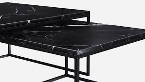 White coffee and end table sets awesome modern contemporary coffee, source: Square Marble Coffee Table Set Nero Marquina Black Aime Te