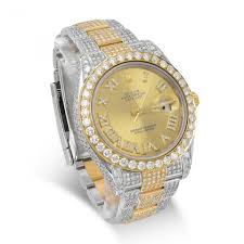 Rolex datejust 41 iced out diamonds vs quality factory. Rolex Datejust Ii Full Iced Out 41mm Gold Roman Dial 20 Ctw Diamond Mens Watch Milon Luxury Jewelry