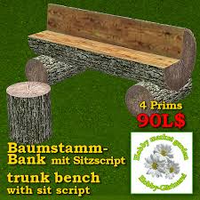 Massive gartenbank holzbank massivholzbank baumstamm bank. Second Life Marketplace Baumstamm Bank Trunk Bench