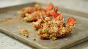 Place stuffed lobster tails in the prepared baking pan; Baked Stuffed Maine Lobster Tails Lobster From Maine