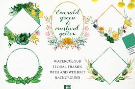 New users enjoy 60% off. Emerald Green Mustard Flowers Clipart By Labfcreations Thehungryjpeg Com