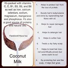 Keep it for 30 minutes. Benefits Of Coconut Milk For Hair Natural Hair Styles Coconut Milk For Hair Hair Food