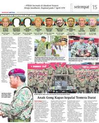 Panglima tentera darat, jen tan sri datuk zamrose bin mohd zain dan warga tentera darat malaysia mengucapkan selamat hari malaysia kepada seluruh rakyat malaysia. Anak Gong Kapas Kepalai Tentera Darat Klik