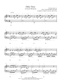 Only Time By Enya Piano Sheet Music Advanced Level