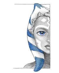 Sw19 Fan Art Print Ahsoka Tano Star Wars Drawings Star Wars Artwork Star Wars Art