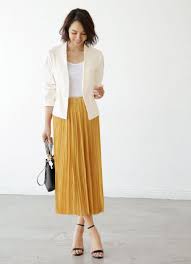 おすすめのロングスカート 骨格スタイル ウェーブタイプ ロングスカート プリーツドレス スタイル