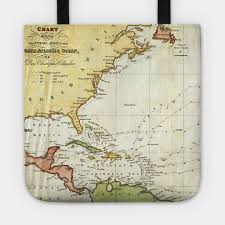 Vintage Christopher Columbus Voyage Map 1828