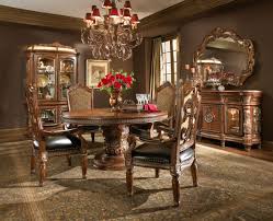 At coleman's furniture finding a dining room set that matches the decor of your home is a given. 5 Pc Round Dining Room Set Villa Valencia Collection By Michael Amini