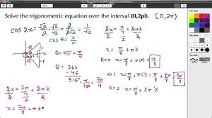 Click Here To Learn How To Solve A Quadratic Trigonometric Equation Over A Specified Interval 0 2pi Verify The Soluti Solving Equations Quadratics Solving