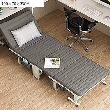 mfuton metal bed frame folding bed with adjustable backrest 70x190cm 27 6 quot x74 8 quot portable spare guest bed foldable bed folding beds metal bed frame