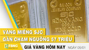 Gia Vang Hom Nay 05 01 Vang Miếng Sjc Gần Chạm Ngưỡng 57 Triệu Fbnc Youtube
