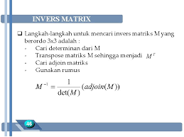 Contoh soal matriks identitas 3x3. Matriks Daftar Slide Pengantar Jenisjenis Matriks Operasi Matriks