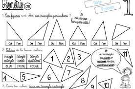 Le cercle, les droites paralleles et perpendiculaires, les solides, les polygones, les quadrilateres Les Triangles Cm Geometrie Les Fiches D Exercices Wiskunde