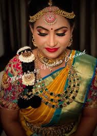 Gorgeous Bride Alert Sai Vaishnavi Looks Ethereal For Her Muhurtham Hair And Makeup By Vejetha For S Bridal Makeup Bridal Gold Jewellery Indian Bridal Makeup