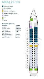 klm royal dutch airlines boeing 737 700 aircraft seating